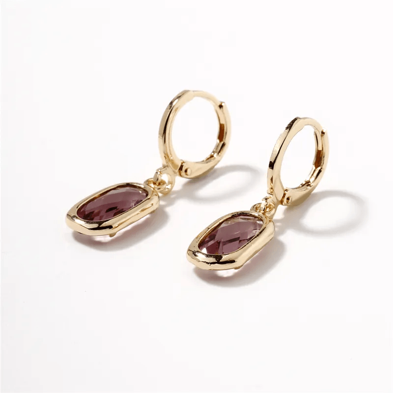 Retro Oval Drop Earrings