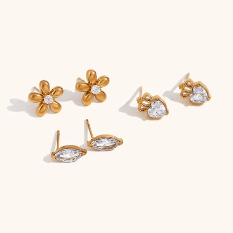 Minimal Everyday Crystal Studs