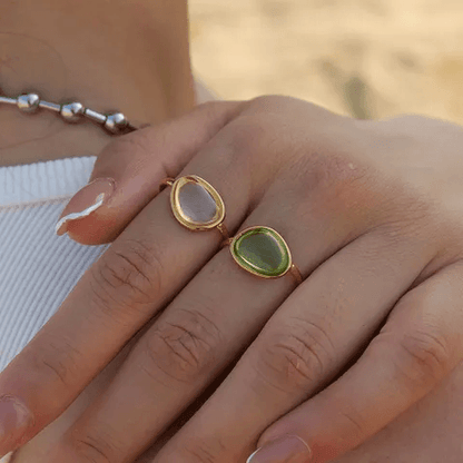 Gemstone Open Rings