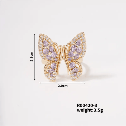 Butterfly Studded Rings