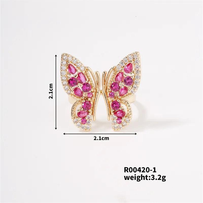 Butterfly Studded Rings