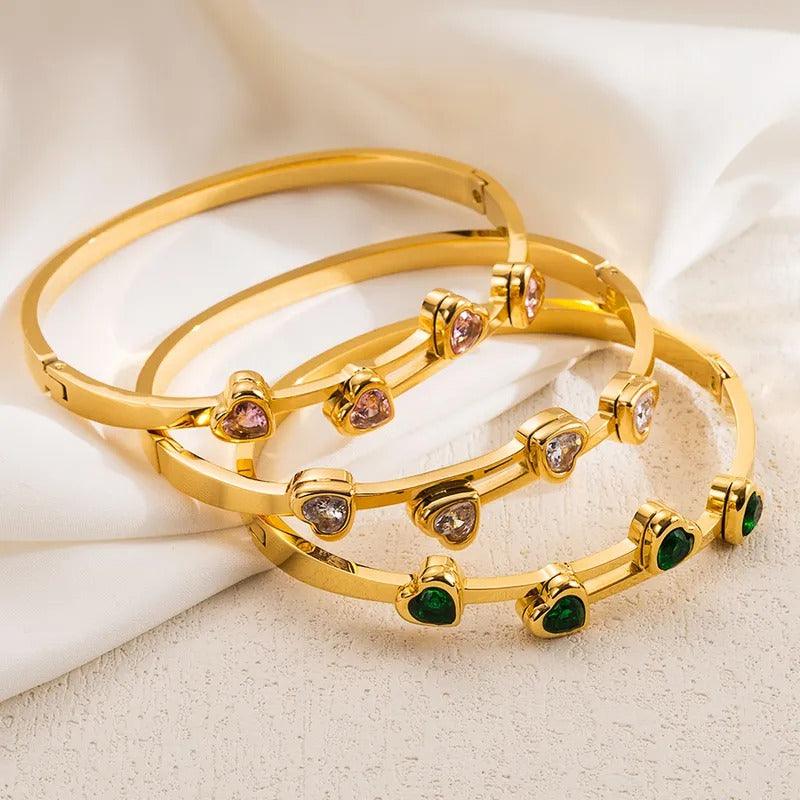 Heart Bangle Bracelet