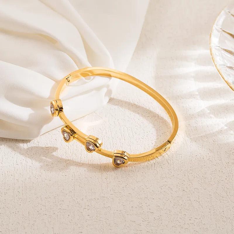 Heart Bangle Bracelet