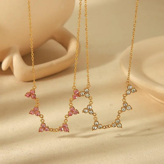 Modern Triangle Stone Necklace