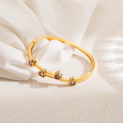 Heart Bangle Bracelet