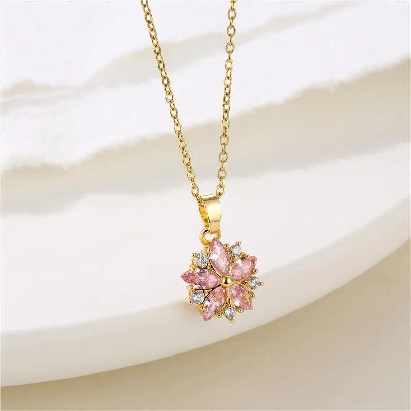 Pink Flower Pendant