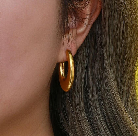 Chunky Golden Hoops