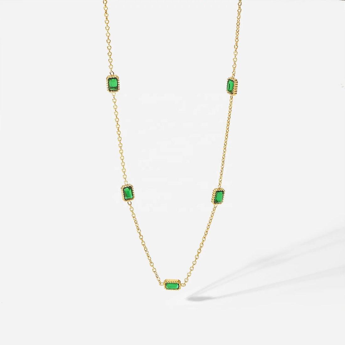 Dainty Emerald Necklace