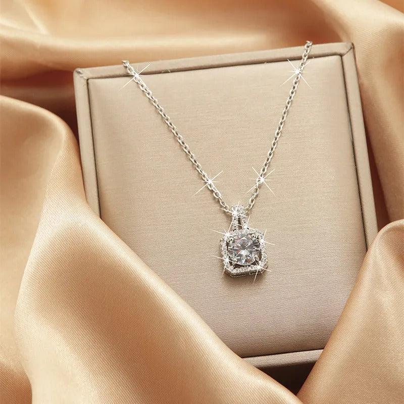 Classic Sqaure Diamond Necklace