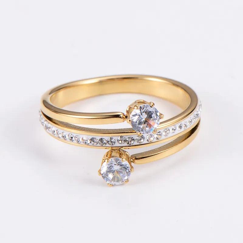 Triple layer Diamond Ring