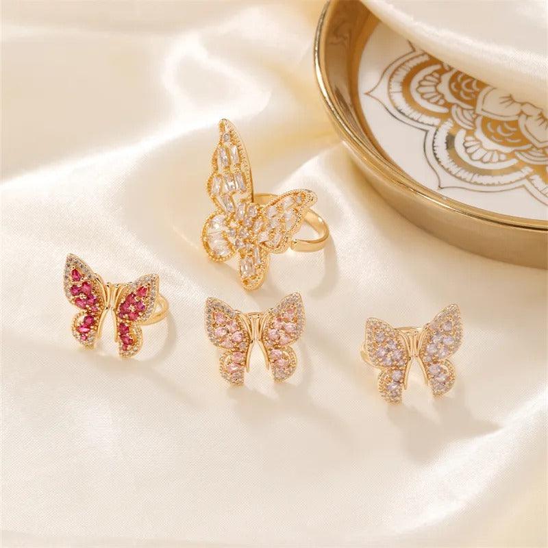 Butterfly Studded Rings